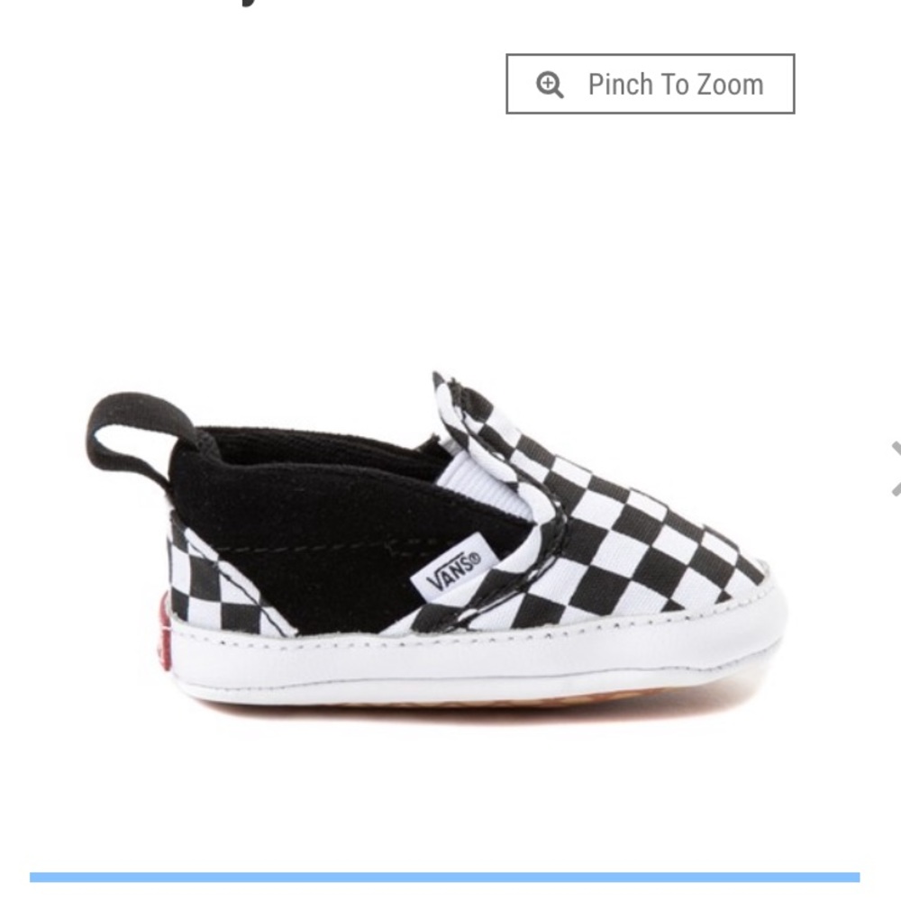 NWT Vans checkerboard baby slip on skate shoe